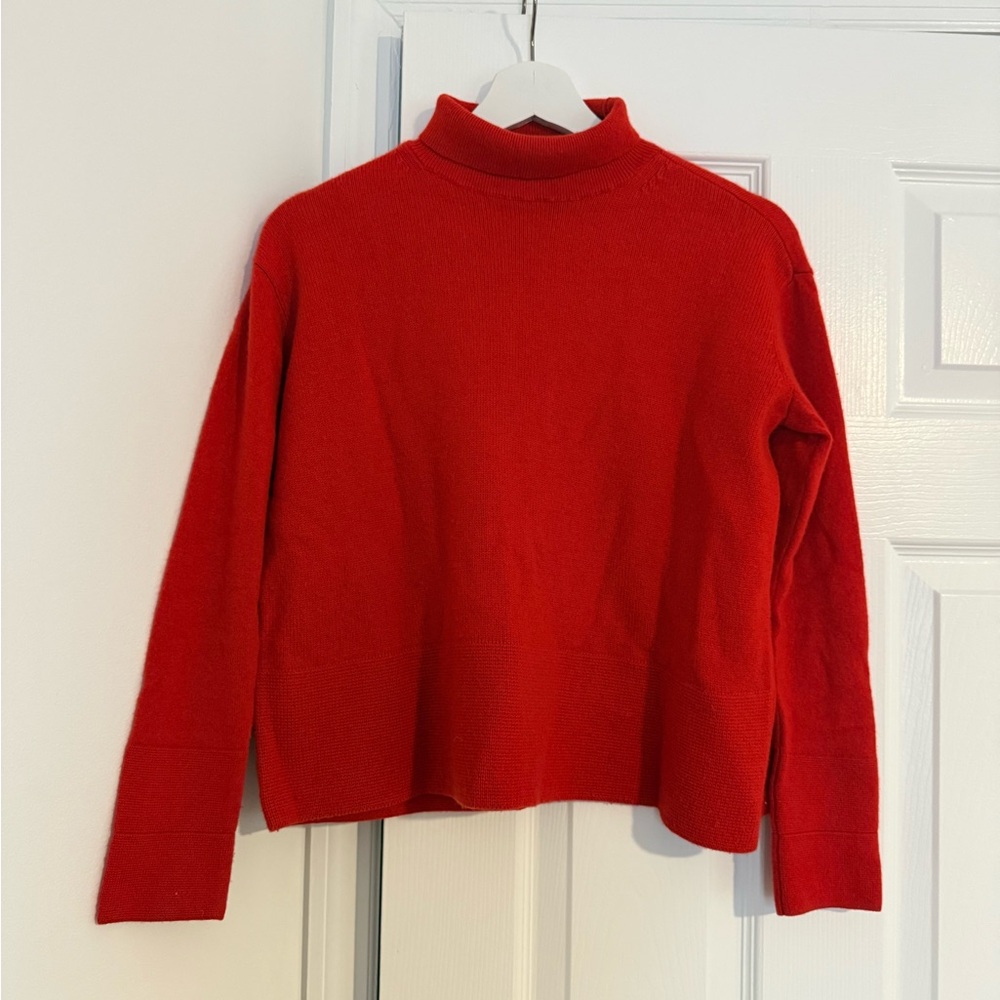 Everlane The Cashmere Square Turtleneck - Persimmon